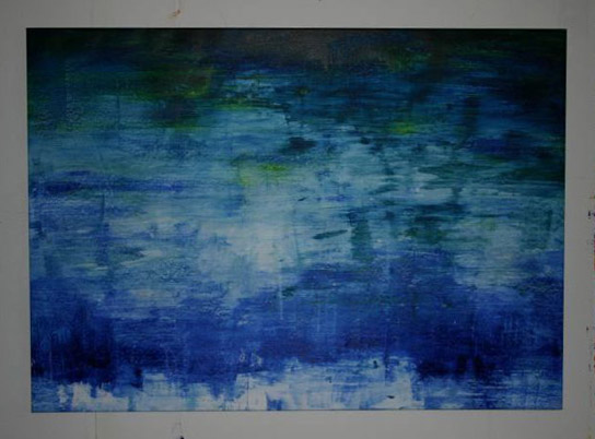 Weites Blau, 100 x 140 cm, Öl auf Leinwand, von Barbara Bredow